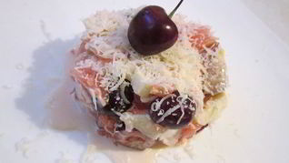 Рецепт Салата с фруктами и куриной грудкой