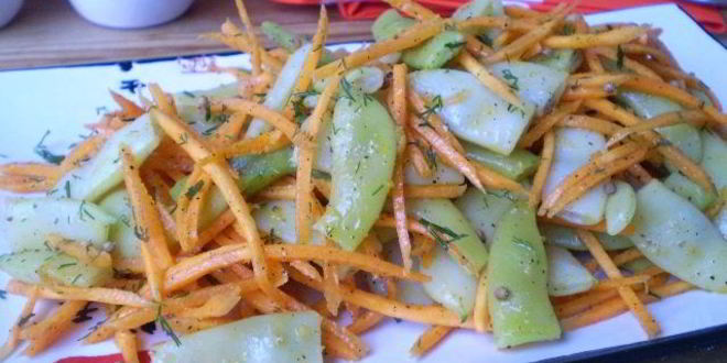 Рецепт салата с корейской морковью и фасолью