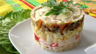 Рецепт Салата с крабами