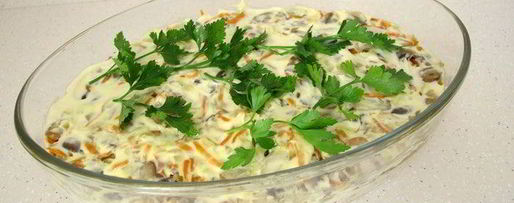 Шаг 5: салата с крабами