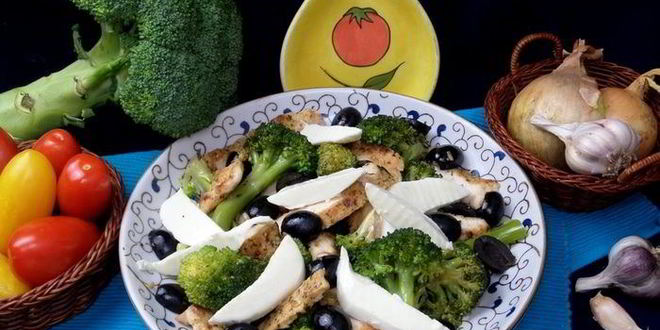 Рецепт салата с курицей и брокколи