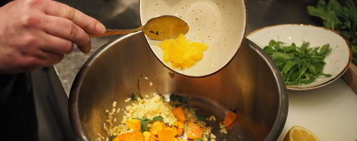 Шаг 6: салата с печеной тыквой и булгуром