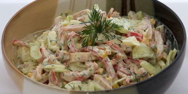 Рецепт салата с ветчиной и перцем