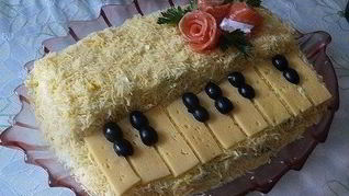 Рецепт Салата слоеного Белого рояль