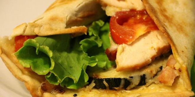 Рецепт пиццы на лаваше по мотивам салата цезарь