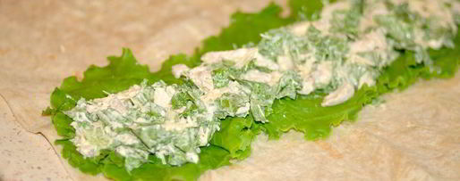 Шаг 2: роллов из лаваша цезарь