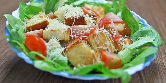 Рецепт салата цезарь классический с курицей