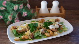 Рецепт Салата Цезарь с курицей классический
