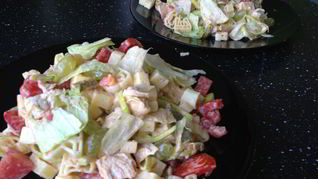 Рецепт Салата Цезарь с макаронами