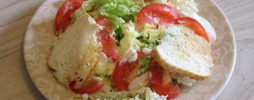 Шаг 10: салата цезарь с пекинской капустой и курицей