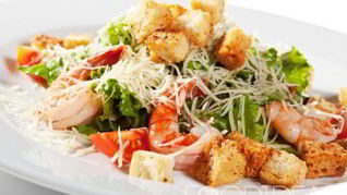 Рецепт Цезаря с креветками