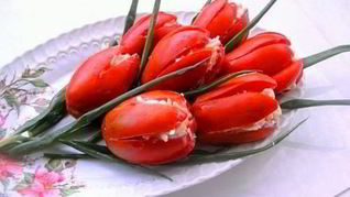 Рецепт Салата тюльпаны