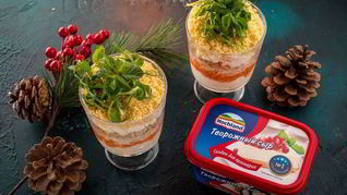 Рецепт Слоеного рыбного салата Нежность