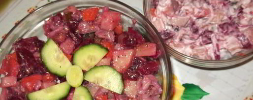 Шаг 7: салата с сельдью под соусом винегрет