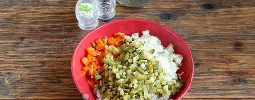 Шаг 6: винегрета без горошка