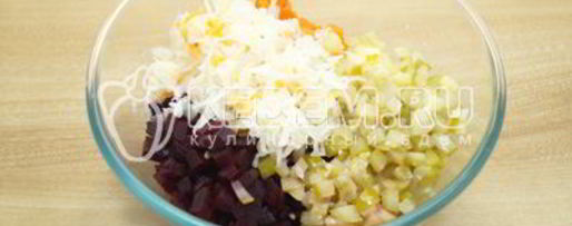 Шаг 3: винегрета классического с фасолью