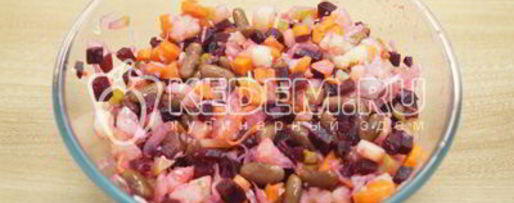 Шаг 5: винегрета классического с фасолью