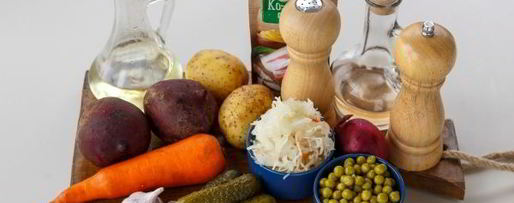 Шаг 2: винегрета классического с горошком