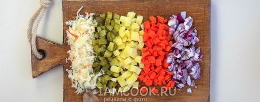 Шаг 5: винегрета классического с горошком