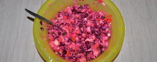 Шаг 2: винегрета с горбушей