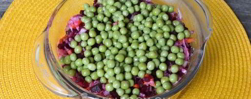 Шаг 17: винегрета с горошком и капустой