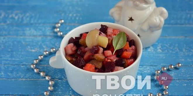 Рецепт винегрета с грибами