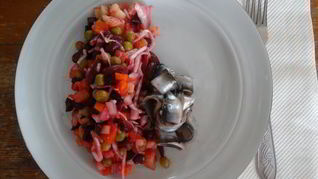 Рецепт Винегрета с килькой