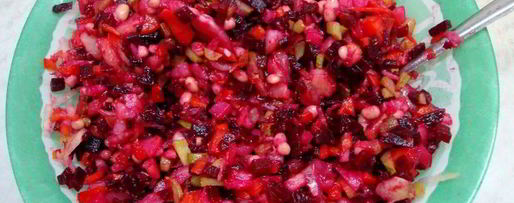 Шаг 6: винегрета с консервированной фасолью и квашеной капустой