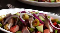 Рецепт Винегрета с красной фасолью и сельдью