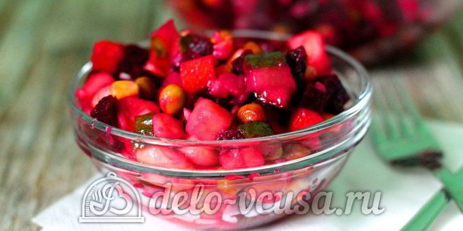 Рецепт винегрета с кукурузой