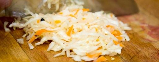 Шаг 5: винегрета с квашеной капустой и горошком