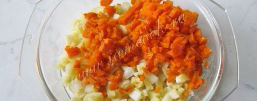 Шаг 3: винегрета с маринованными опятами