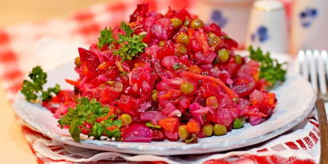 Рецепт винегрета с морковкой по-корейски