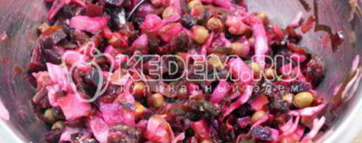 Шаг 2: винегрета с морской капустой