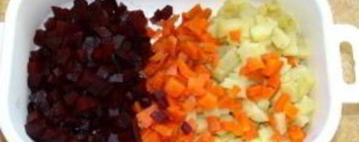 Шаг 3: винегрета с селедкой