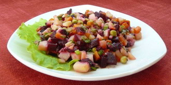 Рецепт винегрета с соленым огурцом