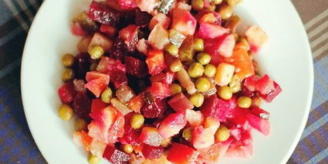 Рецепт винегрета с соленым огурцом