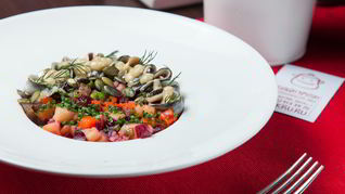 Рецепт Винегрета с тыквой и килькой