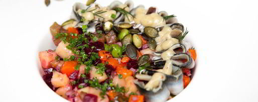 Шаг 7: винегрета с тыквой и килькой