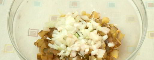 Шаг 1: винегрета с яблоками и отварной фасолью