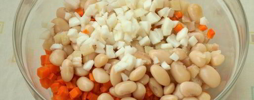 Шаг 3: винегрета с яблоками и отварной фасолью