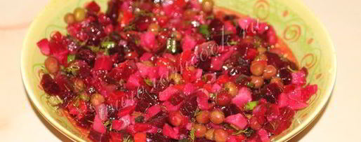 Шаг 10: винегрета с зеленым горошком