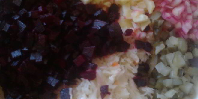 Рецепт винегрета со шпротами