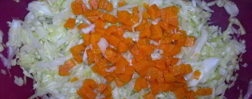 Шаг 3: винегрета со свежей капустой и огурцом