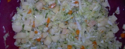 Шаг 6: винегрета со свежей капустой и огурцом