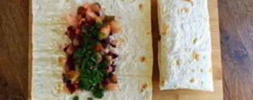 Шаг 3: винегрета в лаваше