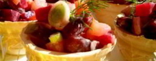 Шаг 5: винегрета в тарталетках