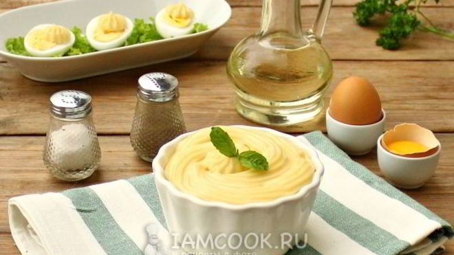 Рецепт Домашнего майонеза с горчицей в блендере