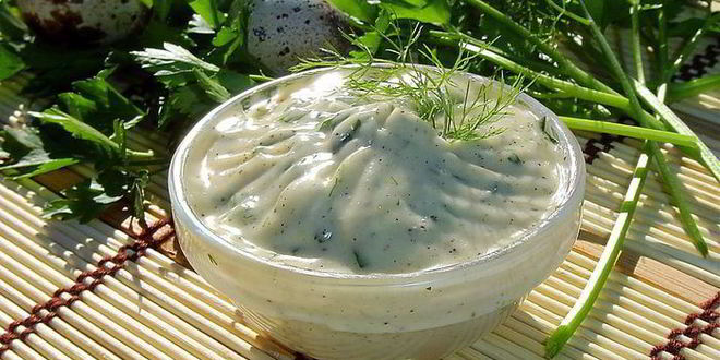 Рецепт майонеза на перепелиных яйцах с зеленью