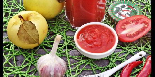 Рецепт кетчупа из помидоров с яблоками на зиму